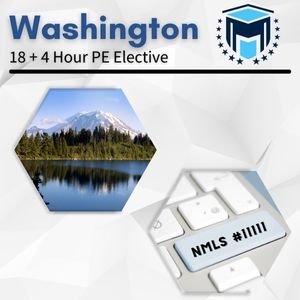 NMLS 18+4 (22 total) Washington SAFE Comprehensive Online Pre-Recorded New License Course + Test Prep